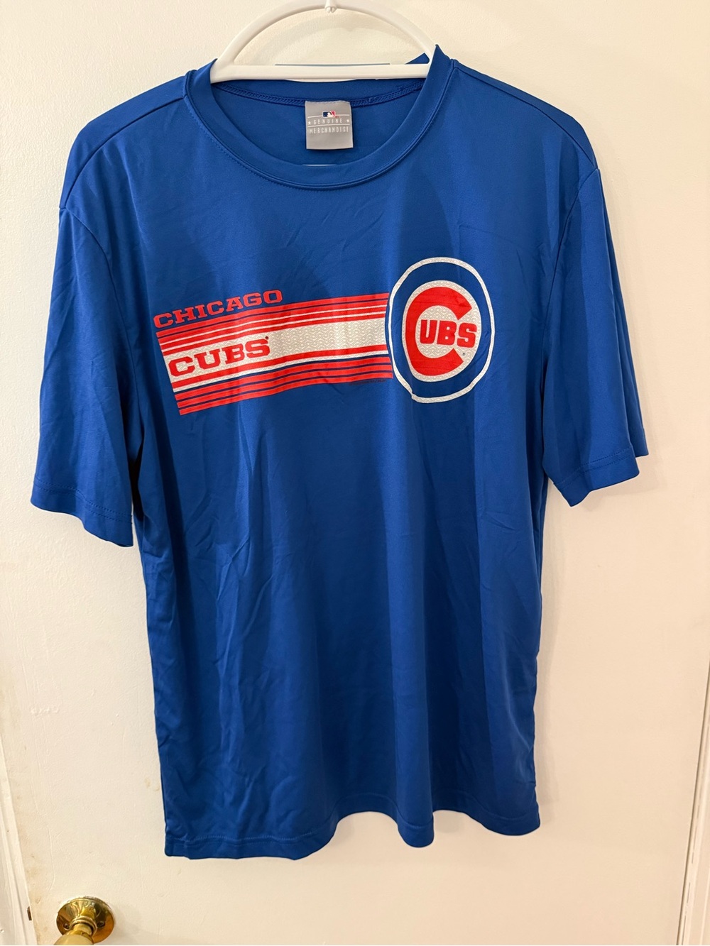 MLB Chicago Cubs Royal Blue Tee with Red White Logo